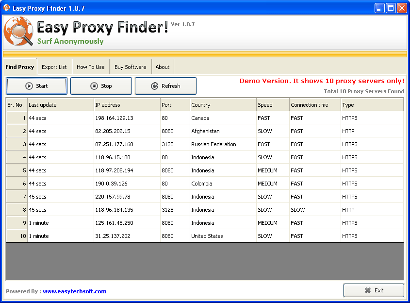 Easy Proxy Finder